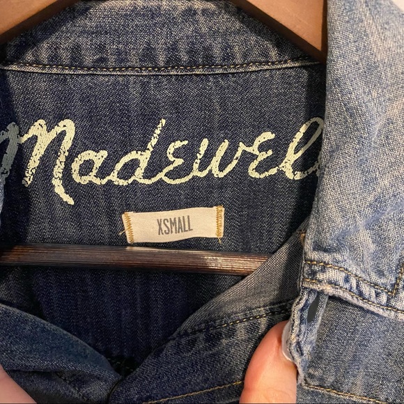 Madewell Western Denim Snap Button Top - Picture 5 of 5